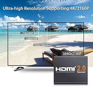 Microware 2160P 3D 4K HDMI Signal Repeater Extender Booster Adapter ...