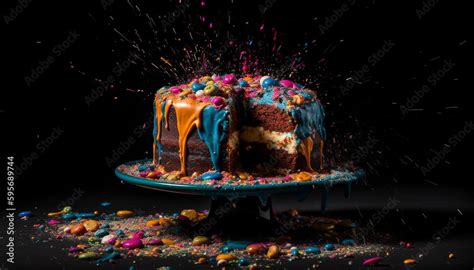 Image result for Exploding Birthday Cake with Butterflies