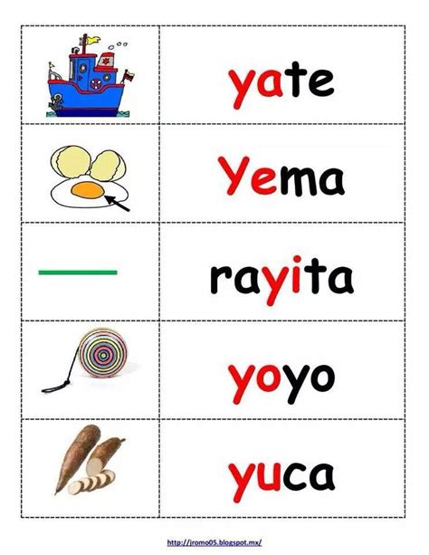Ya ye yi yo yu | Syllables activities, Spanish reading, Literacy