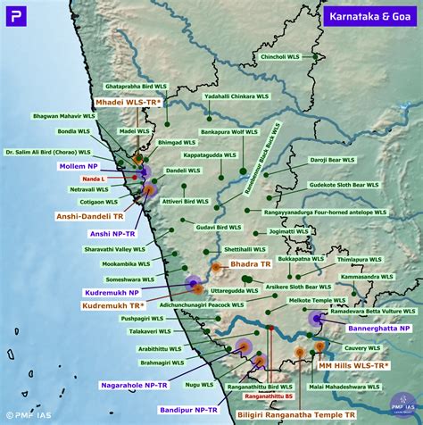 Kerala National Parks, Tiger Reserves, Wildlife Sanctuaries & Ramsar Sites - PMF IAS