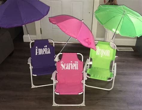 Personalized Baby Toddler Beach Chair With Umbrella Birthday Gift - Etsy