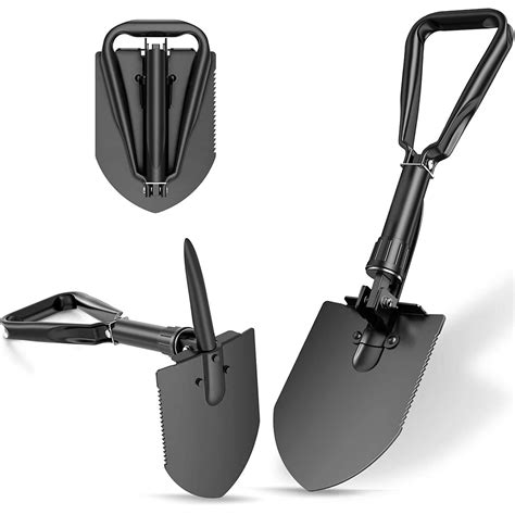 TOURTIER Collapsible Hand Tool for Entrenching, Small Foldable Shovel ...