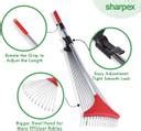 Sharpex Telescopic Metal Rake, Adjustable Rake for Quick Clean Up of ...