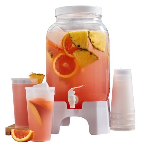 Mason Craft & More 3 Gallon Plastic Drink Dispenser with Spigot 15 ...