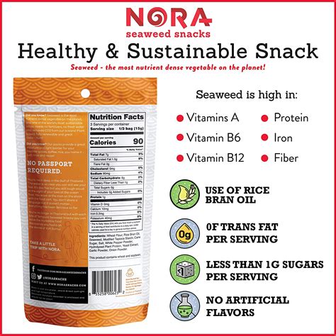 Tempura Original Seaweed Snacks by Nora (6) – Accesorios-Mexicali