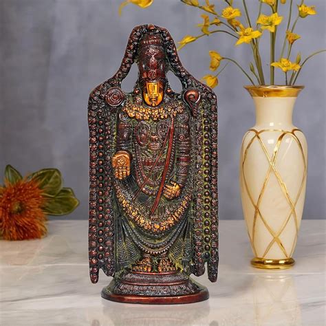 Brass Lord Tirupati Bala Ji Idol Statue Home Temple Office Figurine Sh ...