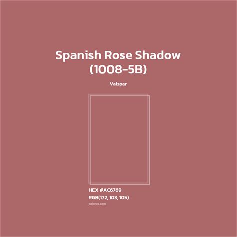 Valspar Spanish Rose Shadow (1008-5B) Paint color codes, similar paints ...