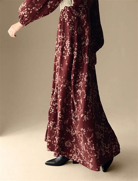 Buy Satin Printed Round Neck Maxi Dress at Marks & Spencer