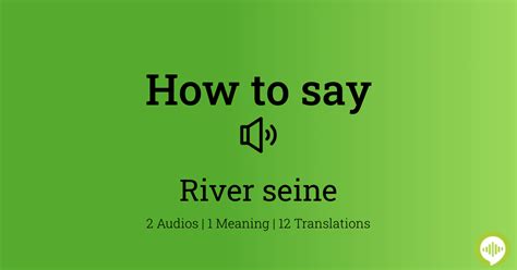 How to pronounce River seine | HowToPronounce.com