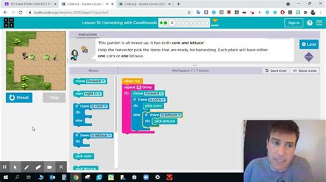 Image result for Code.org Lesson 19 Harvesting with Conditionals