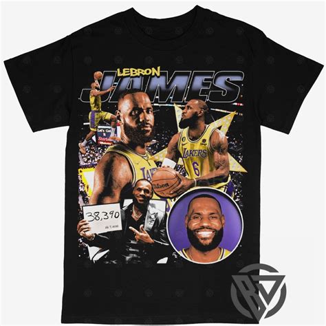Lebron James Tee Shirt Los Angeles Lakers NBA Basketball (Scoring Titl ...