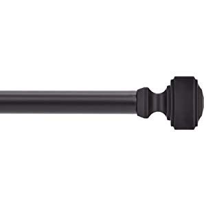 Buy AmazonBasics 2.5 cm Curtain Rod with Square Finials, 91 to 183 cm ...