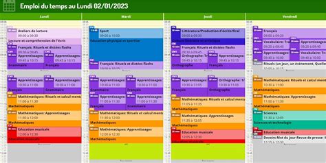 Emploi Du Temps Editable HTML/JavaScript 的图像结果