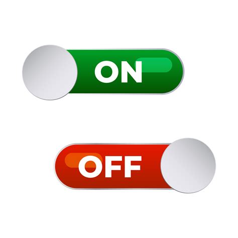 On and Off Toggle switch button with Transparent Background 17177932 PNG