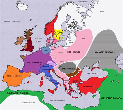 Map Of Europe Year 700