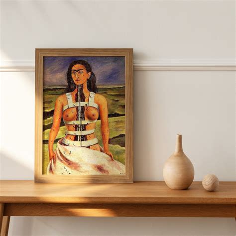Frida Kahlo Broken Column Classic PAINTING Vintage Wall Art - Etsy