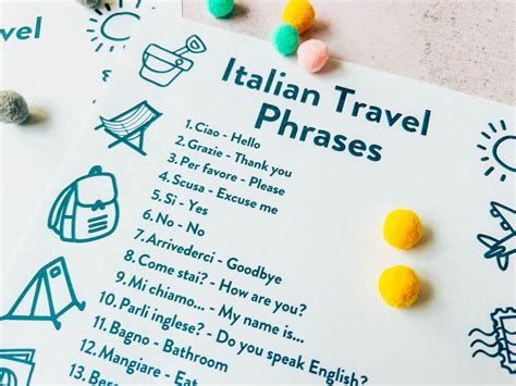 Free Printable Italian Travel Phrases For Kids - Mini Travellers ...