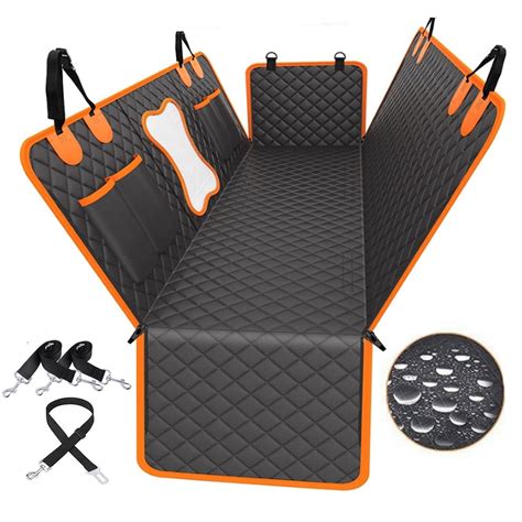 Onekawa Collapsible Dog Car Seat Cover for Back Seat Dog Waterproof Seat Cover Dog Hammock for ...