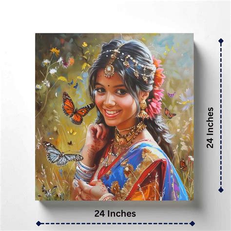 South Indian:Concrete Jungle's Butterfly Canvas Wall Painting (36 x 36 ...