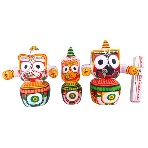 Buy RealCraft; INSPIRING LIFES Lord Jagannath,Balaram,Subhadra Wooden ...
