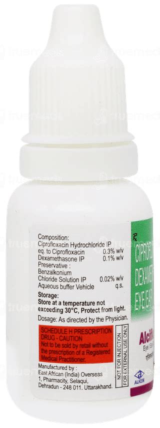 Alciflox D 0.3/0.1% Eye Drops 10 ML | Order Alciflox D 0.3/0.1 % Eye ...