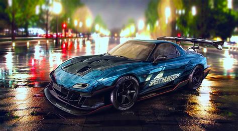 Blue Mazda RX-7, car, Mazda RX-7, tuning, Need for Speed HD wallpaper ...