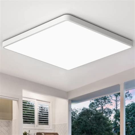 Waterproof Bathroom LED Ceiling Light, Modern Square Flush
