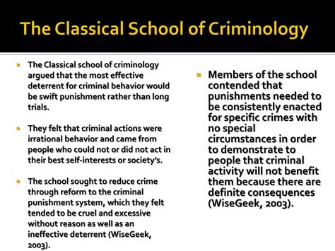 The Classical School of Criminology | PPTX