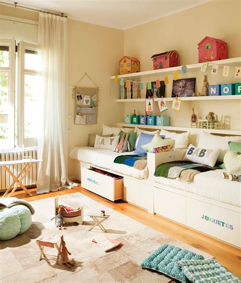 25 dormitorios infantiles con dos o más camas que querrás copiar