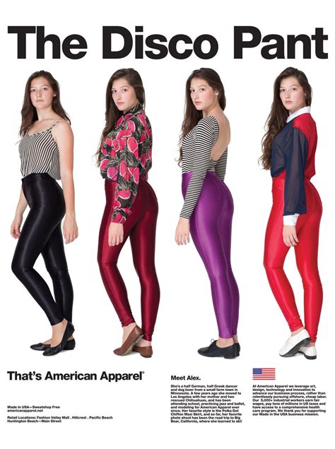 The Disco Pant | American apparel ad, American apparel, Disco pants