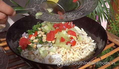 Jhal muri | Masala Puffed rice-How to make-Step by step photos & Video
