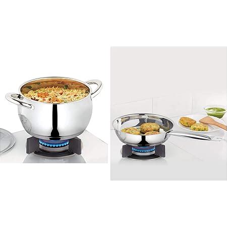 Buy Borosil - Stainless Steel Handi Casserole with Lid, Impact Bonded ...
