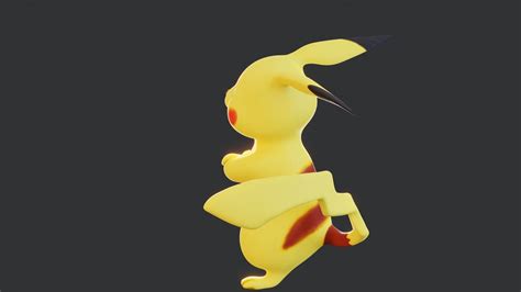 3D model Pikachu - Pokemon rigged 3d-model for Blender VR / AR / low ...