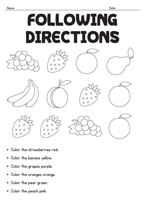 11 Following Directions Worksheets Middle School in 2025 | Following ...