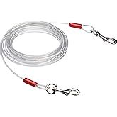 amazon basics Tie-Out Cable/Leash for Dogs up to 27 Kg, 25 Feet ...