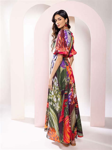 Botanica Printed Maxi Dress – Poppi