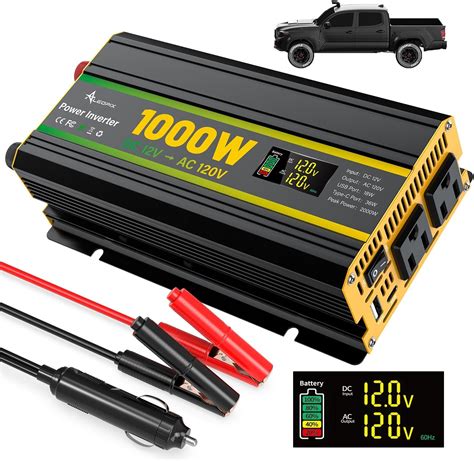 Amazon.com: 1000W Power Inverter 12V to 110V for Vehicles/Truck/Car ...