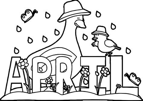 april printable coloring pages