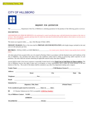 Fillable Online Purchasing Form - Request for Quotation - League of ...