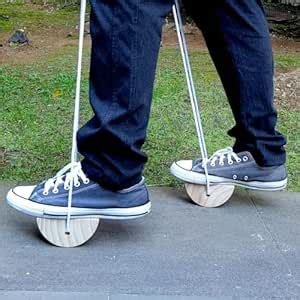 MYLAWOOD Wooden Balancing Stilts with Durable Rope, Walking Stepper ...