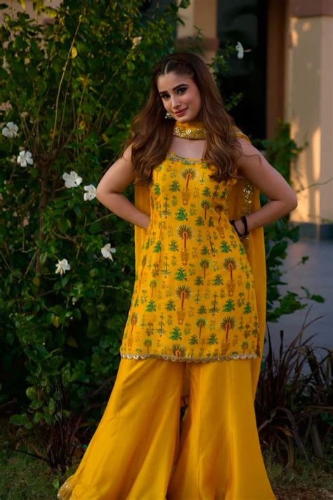 Yellow Nomadic Tribe Sharara Set – House Of Masaba