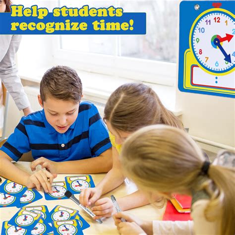 Snapklik.com : Junkin 25 Pcs Teaching Clock Kit, Learning Clocks For ...
