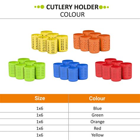 Stainless Steel Multipurpose Spoon/Cutlery Holder - Pack of 6 | Prabha ...