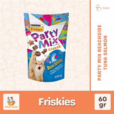 Snack Kucing - Friskies - Party Mix Beach Side Tuna Salmon - 60 gram ...