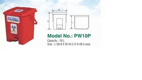 Pedal Dustbin - Polywell Bio-Hazard 10L Pedal Dustbin Wholesale ...