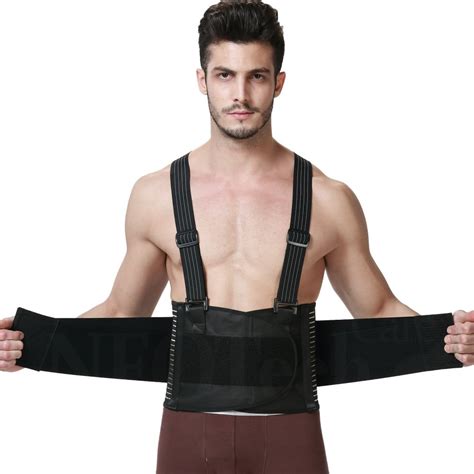 Back Brace with Suspenders for Men - Adjustable - Removable Shoulder ...
