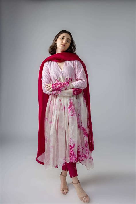 Anantha Kota Silk Tie-Dye Anarkali Set with Sujani – Bihart