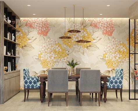 Wall Paper Design For Dining Room at Christy Cantu blog