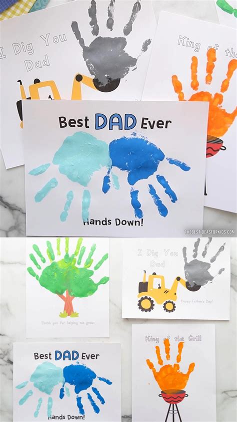 Free "Hands Down Best Dad" Printable (Handprint Craft for Father's Day ...