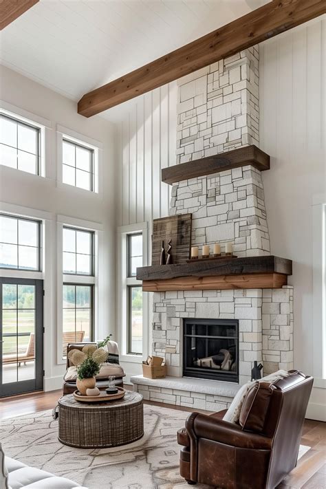 40 Farmhouse Fireplace Ideas For A Charming Home Hearth